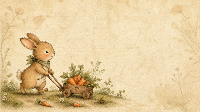 Free drawn bunny pastel colors watercolor illustration