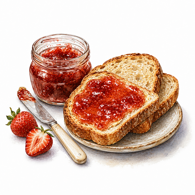 Free jam bread with jam slice of bread illustration