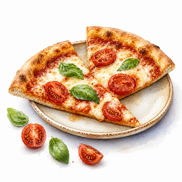 Free pizza pizza slice margherita illustration