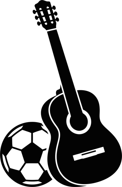 Free guitar soccer ball music vector