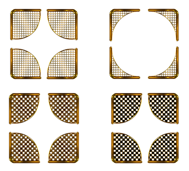 Free Gold Corner Metallic illustration and picture