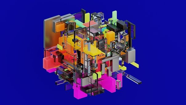 Cuburi, Modern, Colorat, Geometric