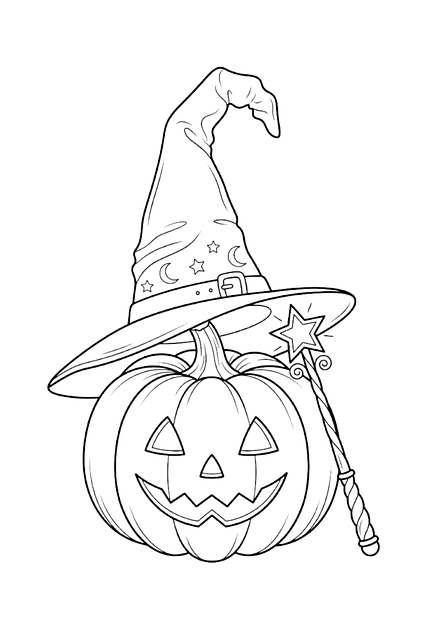 Free Halloween Coloring photo and picture