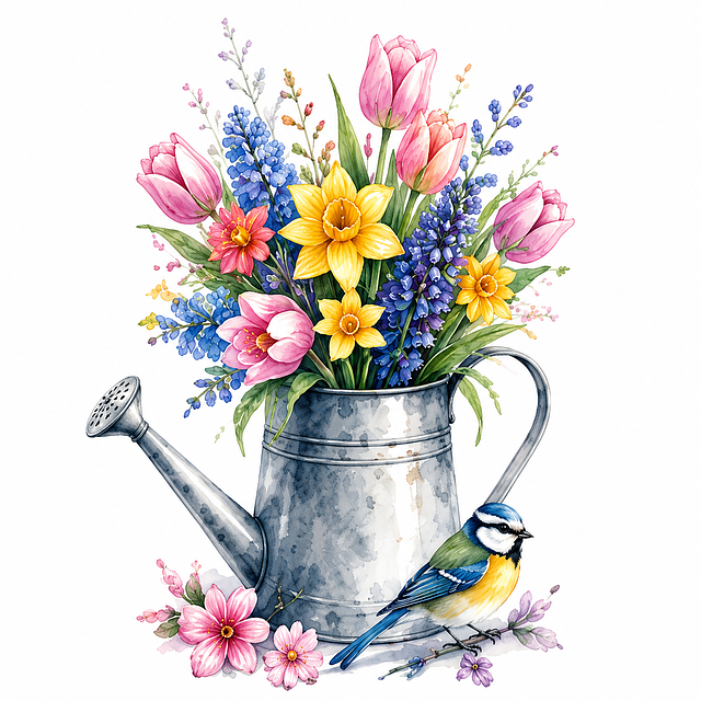 Tulpe, Narbe, Hyazinthe, Gießkanne