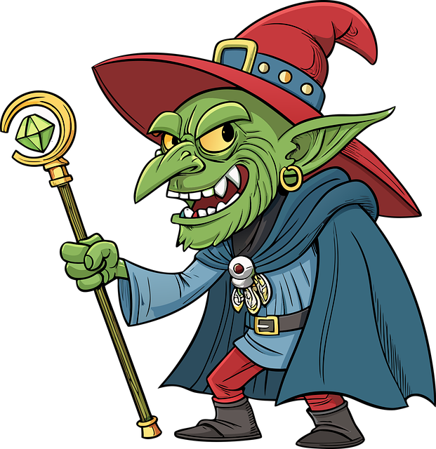 Free wizard fantasy goblin vector