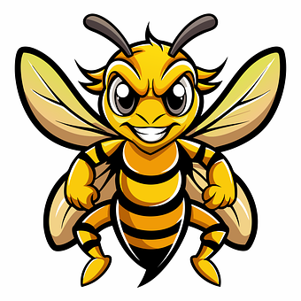 Free Hornet Cartoon Character vector and picture
