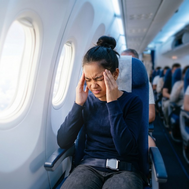 Free headache travel airplane illustration