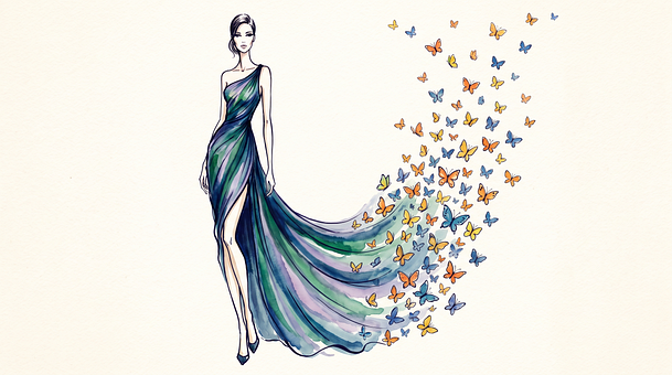 Free Art Butterflies illustration and picture
