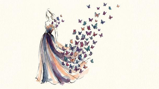 Free Art Butterflies illustration and picture