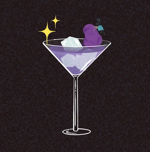 Free cocktail ice plum illustration
