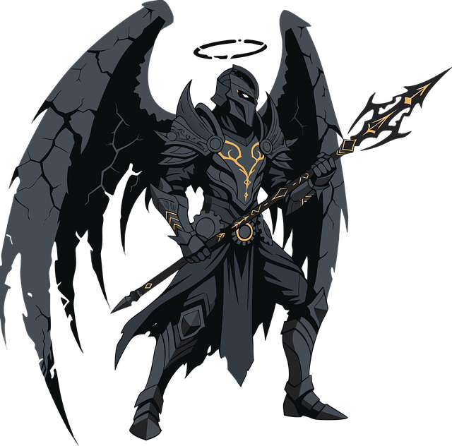 Free fallen angel fantasy dark vector