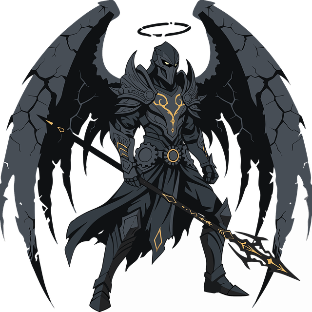 Free fallen angel fantasy dark knight vector
