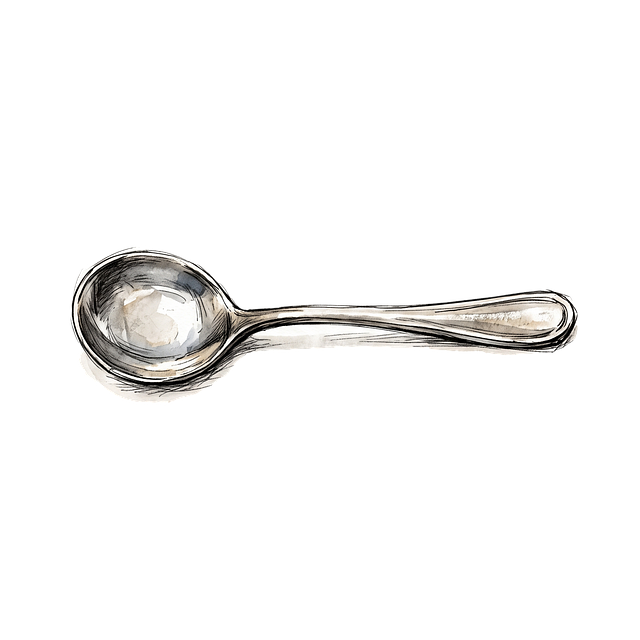 Free spoon metal watercolor illustration