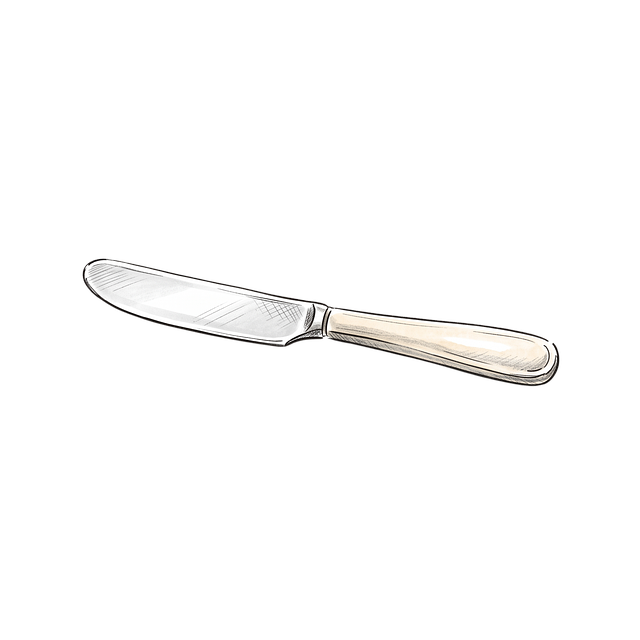Free knife butter tool illustration