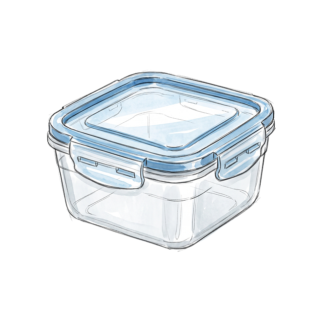 Free food container storage transparent illustration