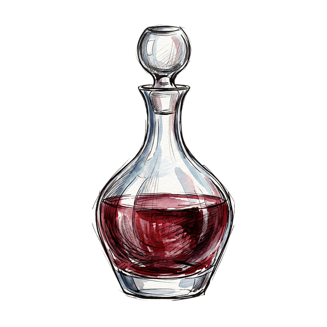 Free decanter red wine glass vessel illustration