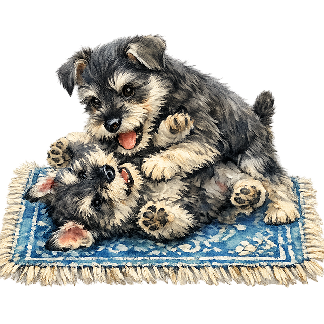 Free puppy schnauzer dog illustration