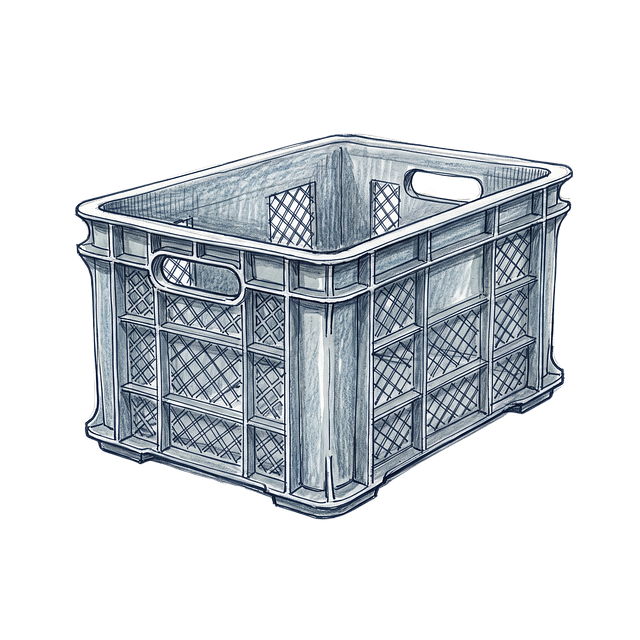 Free crate plastic storage illustration