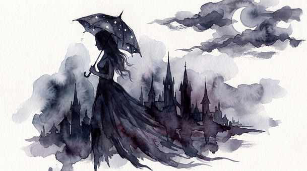Free Watercolor Umbrella illustration and picture