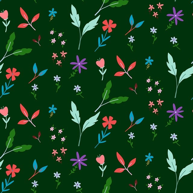 Free pattern flowers repeat illustration