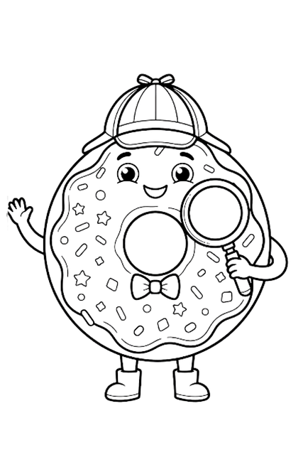 Free Donut Detective illustration and picture