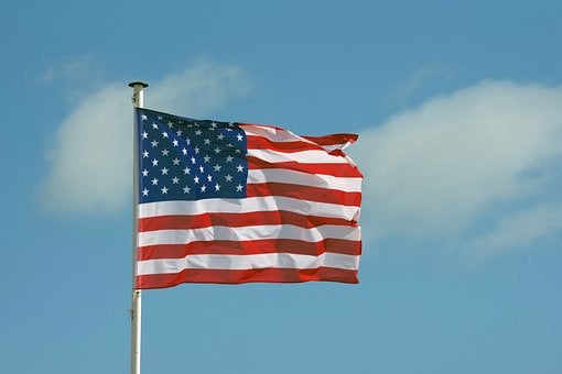 Flagge, Usa, Amerikanische Flagge, Rot