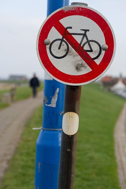 Free Sign No Cycling photo and picture