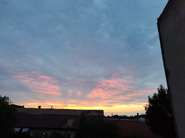 Sonnenuntergang, Himmel, Wolken, Abend