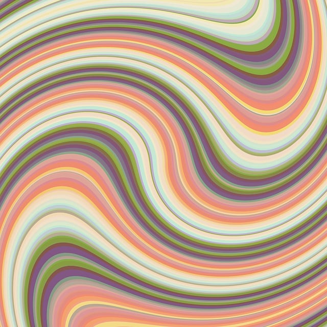 Free waves seamless pattern illustration