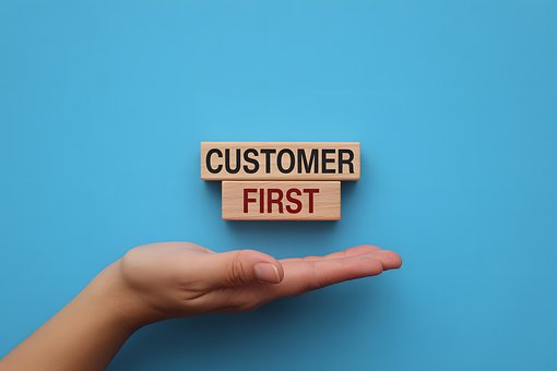 Free Customer First Wooden Blocks illustration and picture