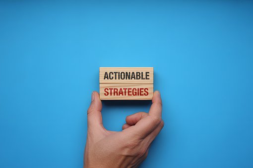 Free Actionable Strategies Wooden Blocks illustration and picture