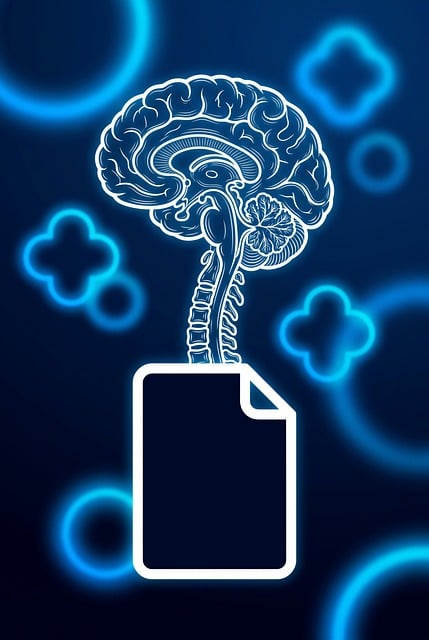 Free brain document cartoon illustration