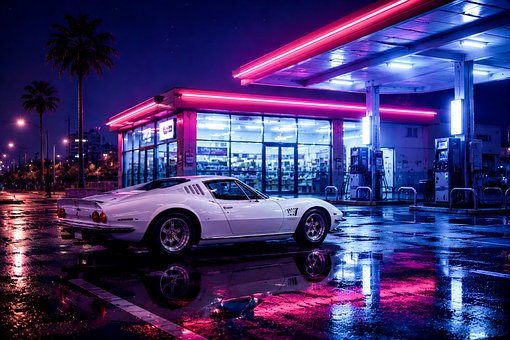 Free Retro Car Classic Sports Car illustration and picture