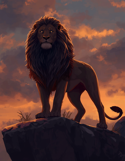 Free Lion Wild Animals illustration and picture