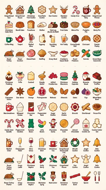 Icons, Weihnachten, Kekse, Kuchen