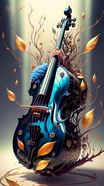 Guitar, Natur, Portræt, Blade, Farve