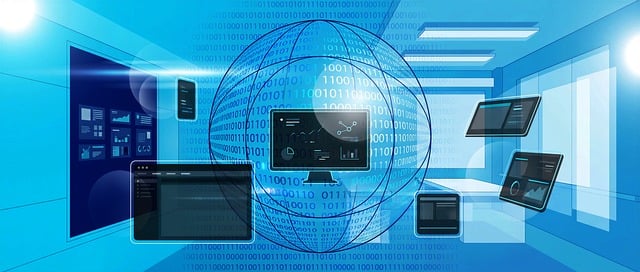 Free technology digitalization computer illustration