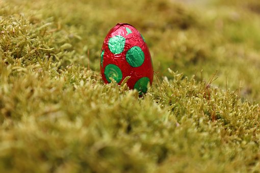 Rotes Ei, Ostern, Golden, Natur