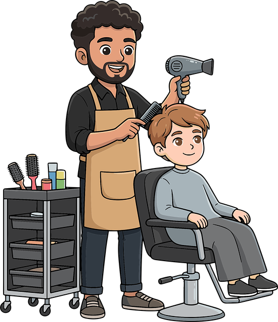 Free barber kids haircut barbershop vector