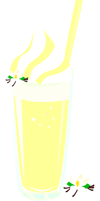 Free vanilla shake drink vector