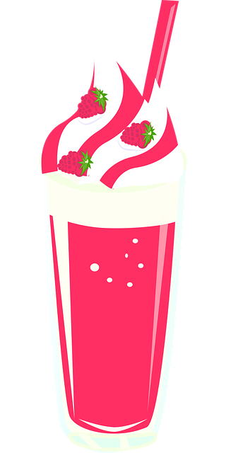 Free raspberry shake smoothie vector