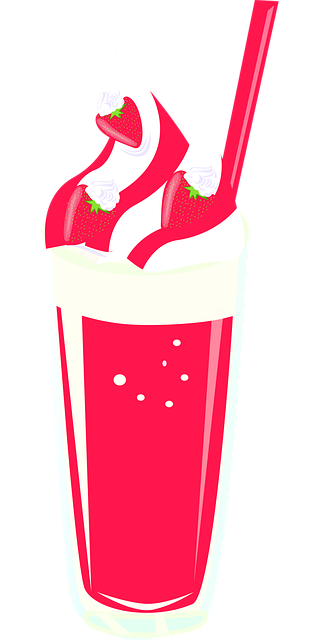Milchshake, Erdbeere, Sahne