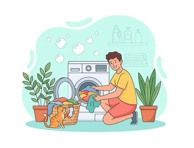 Free laundry washing machine household vector