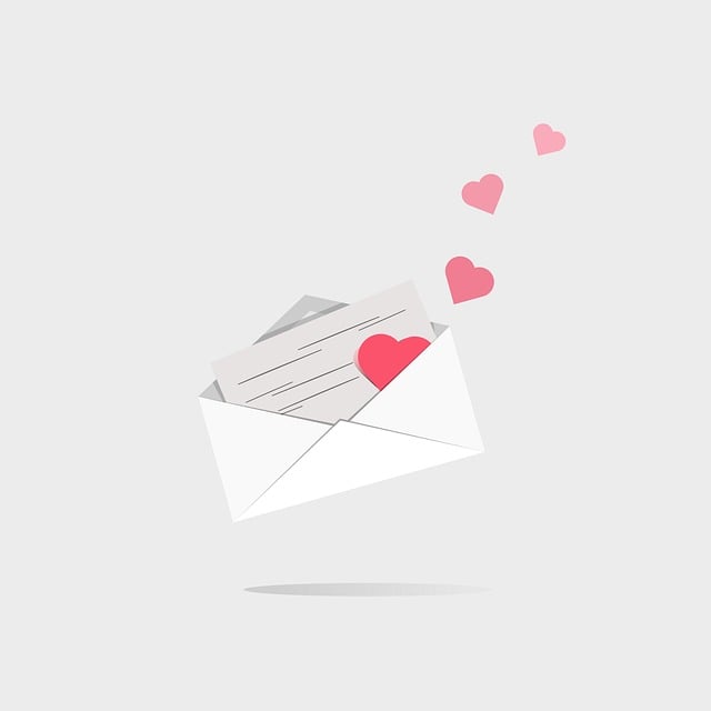 Free envelope heart writing illustration
