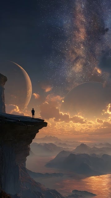 Free landscape sci-fi sky illustration