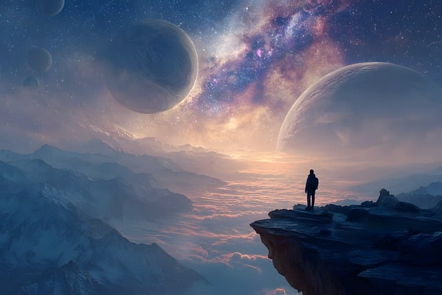 Free landscape space planet illustration
