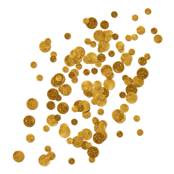 Free Confetti Gold illustration and picture