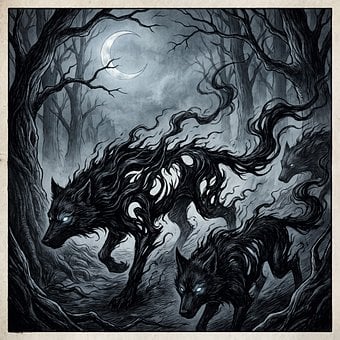 Free Wolf Forest illustration and picture