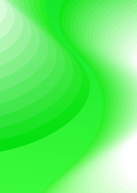 Free abstraction waves green illustration