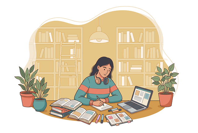 Free study student desk vector